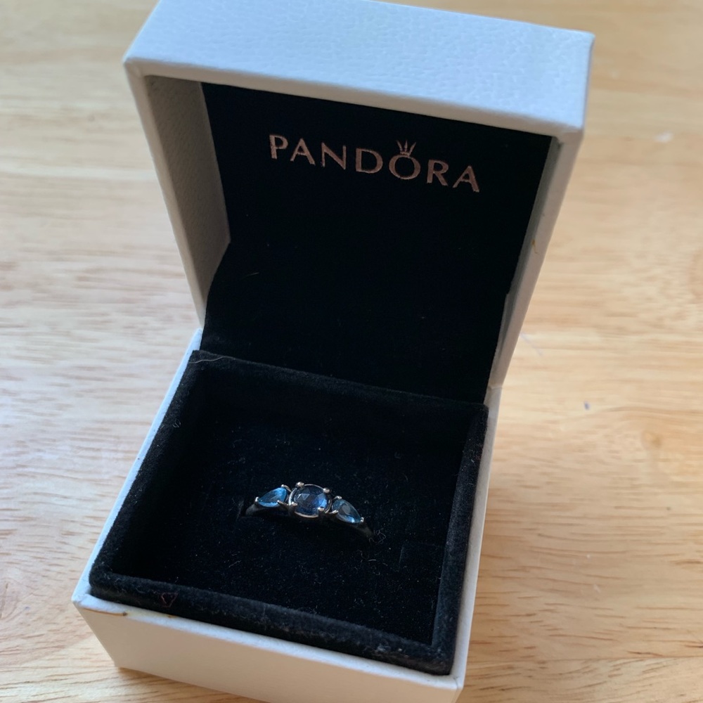 Retired Pandora Ring with Blue stones